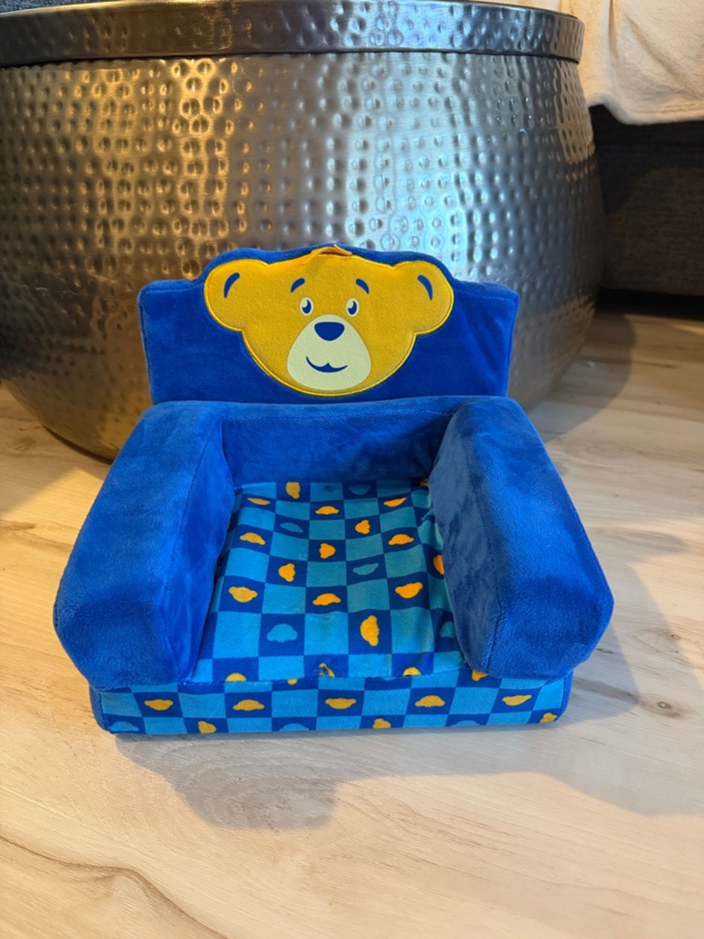 Build A Bear Bearemy Folding Chair Bed Blue Yellow Convertible Plush Furniture